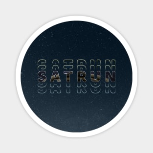 Typography Planet Saturn: Mini Solar System V02 Magnet